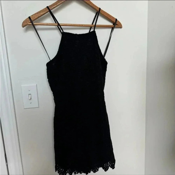NWT JOA BLACK EYELET LACE ROMPER XS - Picture 2 of 6